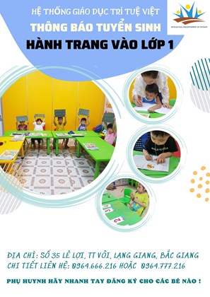 Hành Trang vào lớp 1 Trí Tuệ Việt 